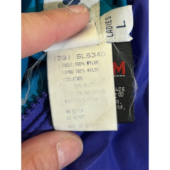 Columbia Ski Snow Jacket Sz Large reversable vintage 90's winter coat - Picture 7 of 15